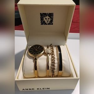 Anne Klein Women's Bangle Watch and Bracelet Set, AK/1470